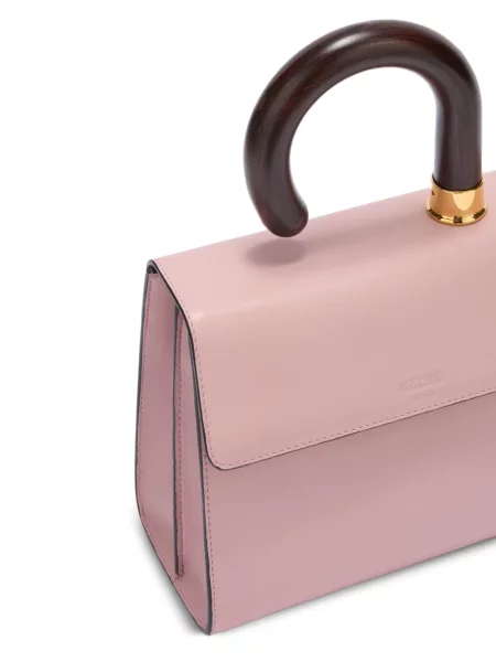 Geantă shopper Moschino din piele roz