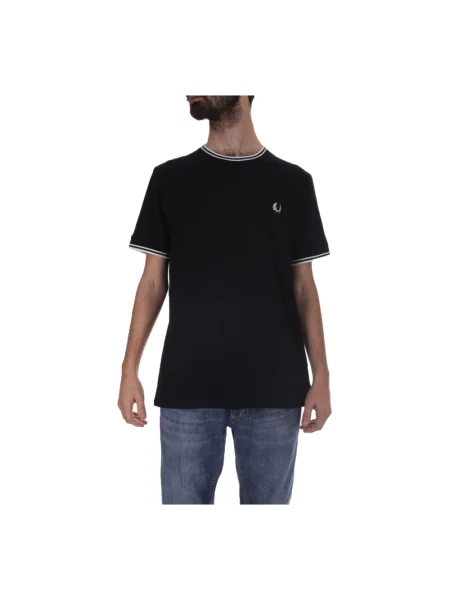 Fred Perry t-shirt granatowy z aplikacją niebieska