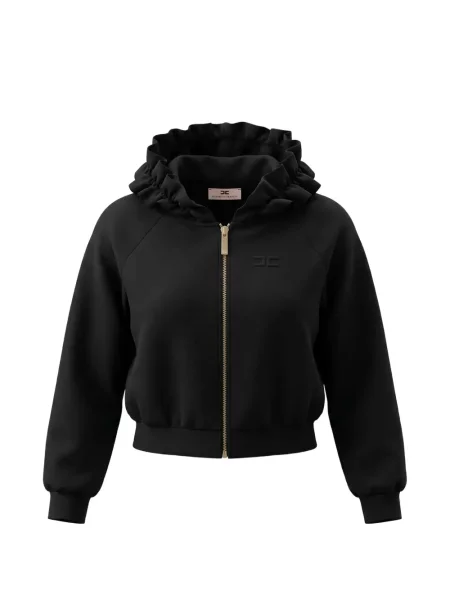 Hoodie Elisabetta Franchi μαύρο