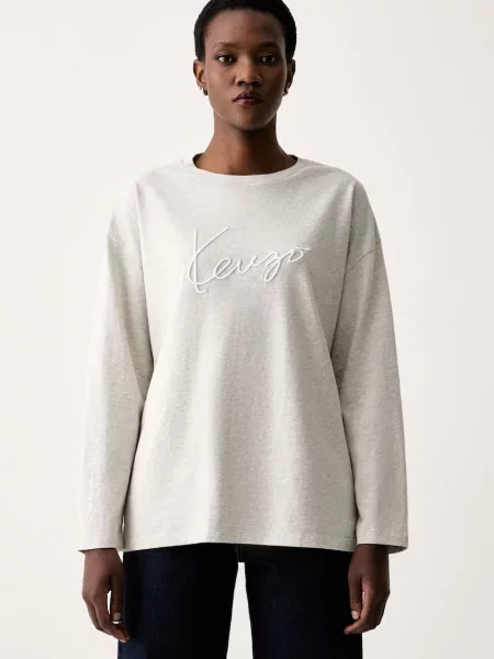 Tricou cu mânecă lungă Kenzo gri