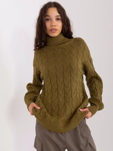 Sweter Wool Fashion Italia khaki