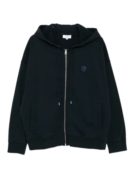 Mikina s kapucí Maison Kitsuné modrá