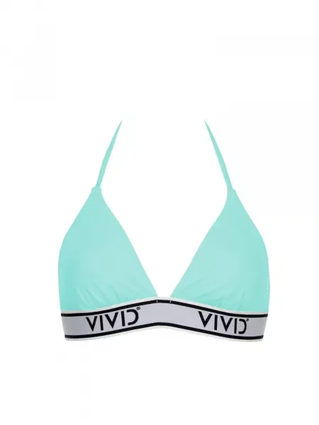 VIVID Sutien costum de baie albastru aqua / negru alb