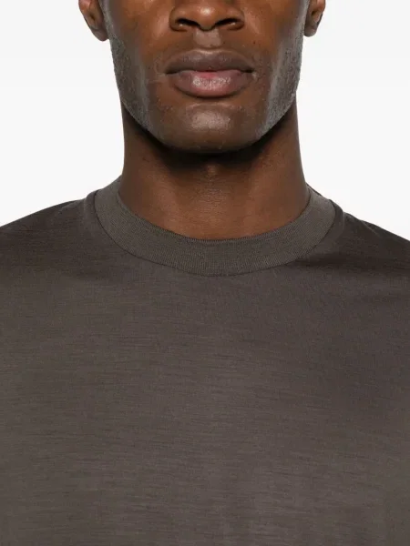 Tricou Canali cu decolteu rotund maro