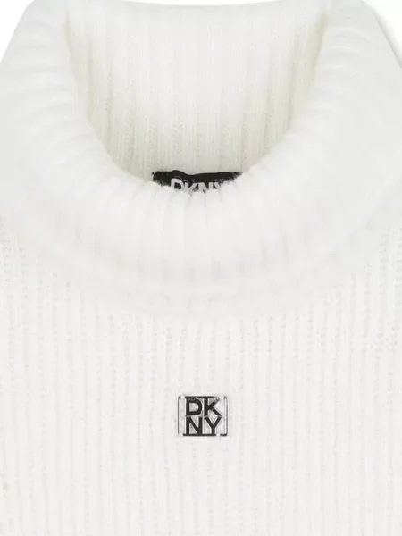 Sweter z golfem dziecięcy Dkny biały