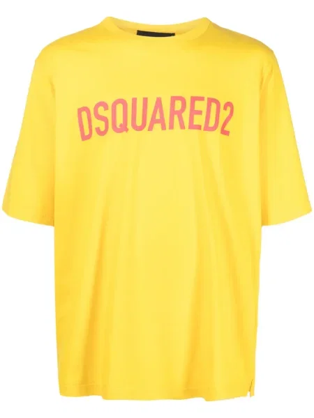 Tricou Dsquared2 cu imagine galben