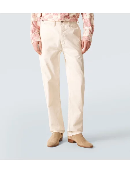 Pantaloni Rrl din canvas alb