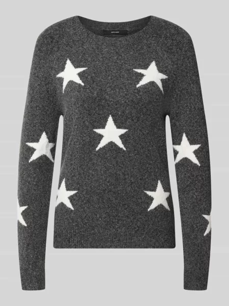Sweter o kroju regular fit z okrągłym dekoltem model DOFFY' Vero Moda