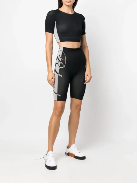 Decupat tricou Rhude cu imagine negru