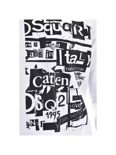 Bluza Dsquared2 z nadrukiem biała