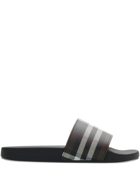 Papuci Burberry în carouri cu imagine maro