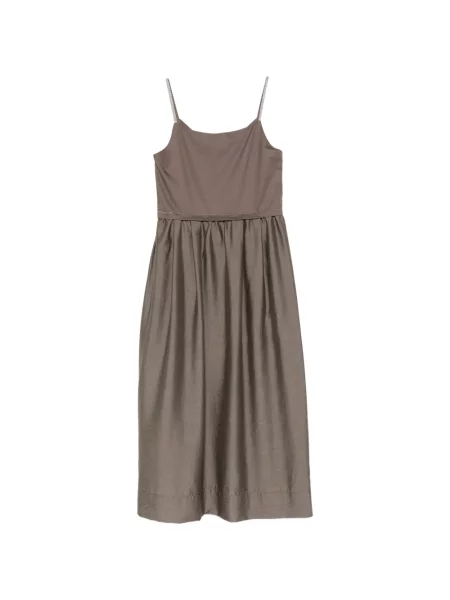Rochie midi Peserico fără mâneci maro