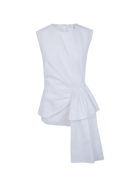 Bluzka Mantu bez rękawów wiązana biała