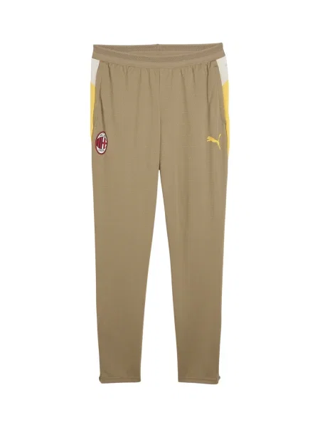 PUMA Pantaloni sport AC Milan maro cappuccino / galben roșu