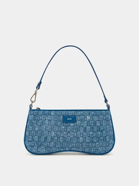 Кожаная сумка Jw Pei синяя