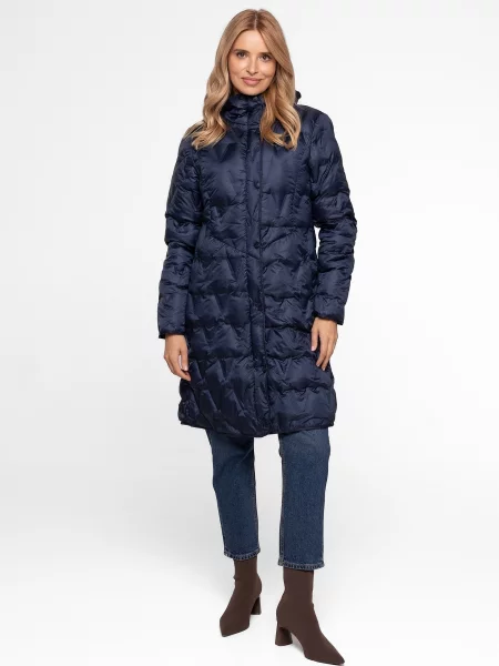 Kurtka Perso z kapturem niebieska