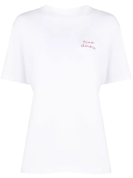 Tricou Giada Benincasa cu broderie alb