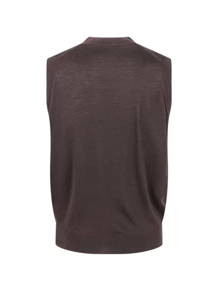 Vestă John Smedley fără mâneci maro