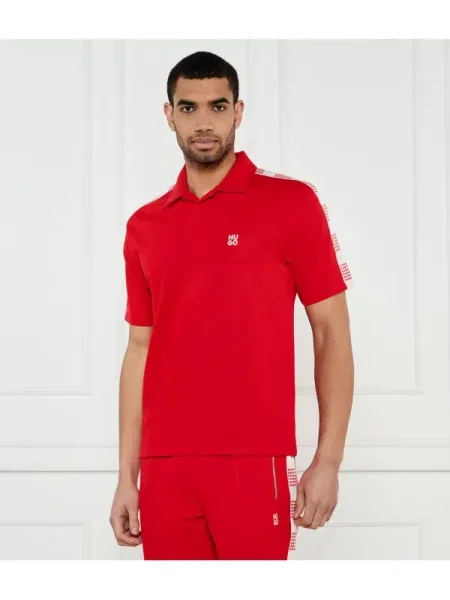 HUGO Tenisz póló Dalpars | Relaxed fit piros
