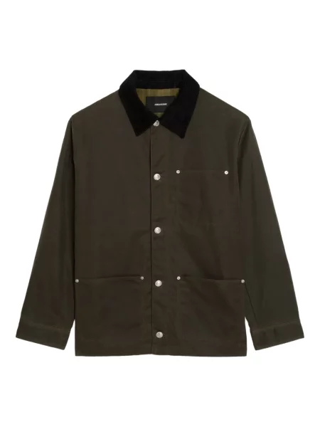 Geacă Zadig&voltaire de catifea verde