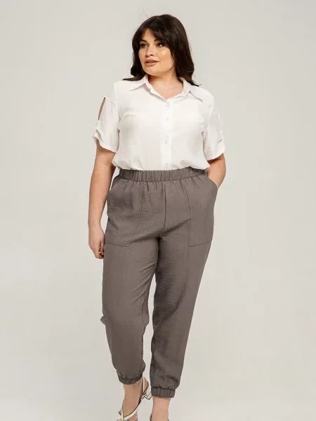 Лляні Штани повсякденні All Posa мокко