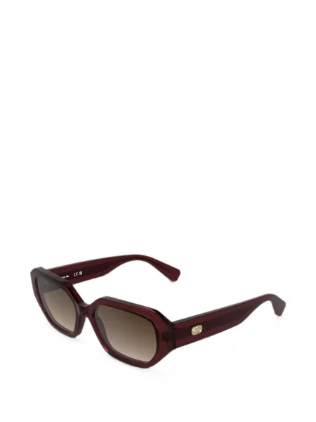 Ochelari de soare Lacoste cu imprimeu geometric roșu