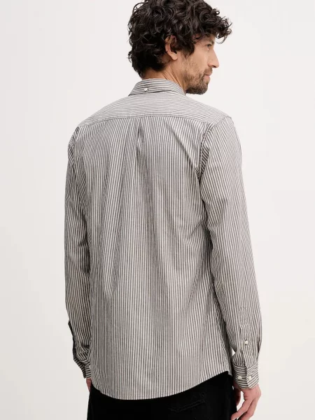 Сорочка Barbour Longfield regular комір button-down сірий
