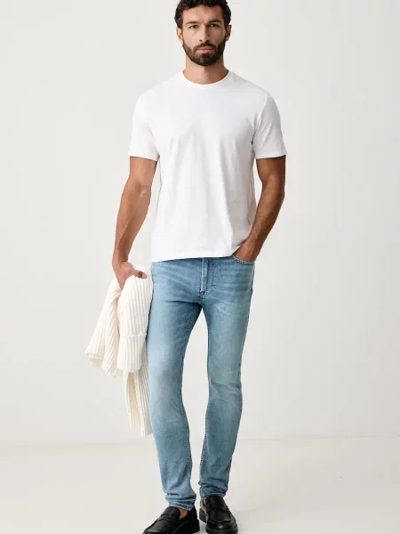 Calvin Klein Jeans Majica Classic Monogram Regular Fit bela
