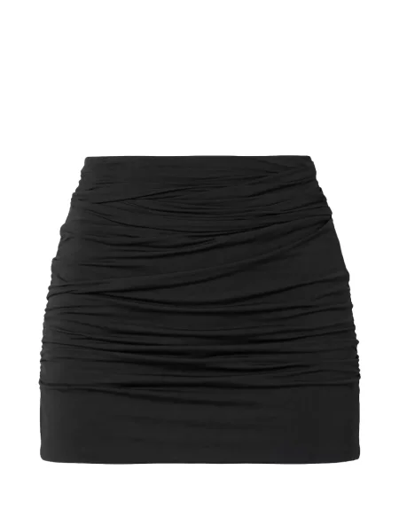 Fusta mini Wardrobe.nyc cu volane negru