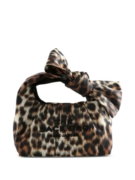 Geantă Marc Jacobs cu funde cu model leopard maro