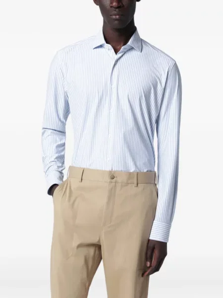 Pruhované pruhované košile Xacus modré