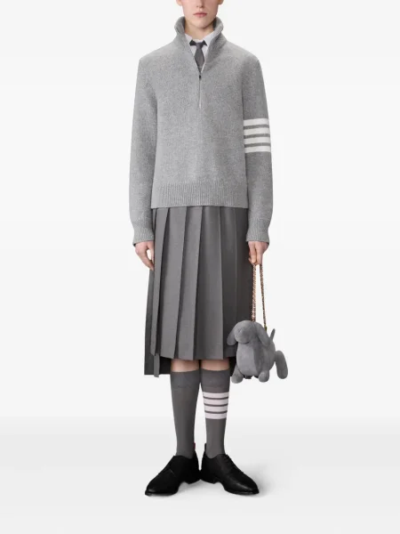 Pulover Thom Browne cu dungi gri