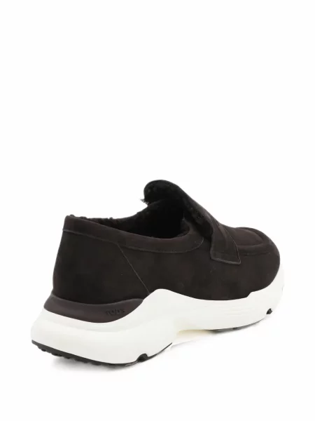 Pantofi loafer Tod's din nubuc maro