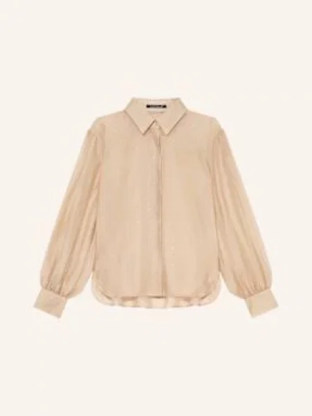 Przezroczysta koszula Luisa Cerano beżowa