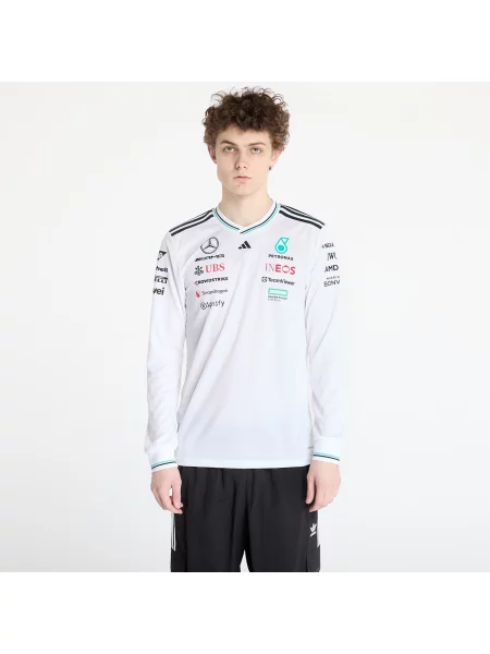 Длинный свитер Adidas Originals с длинным рукавом из джерси белый