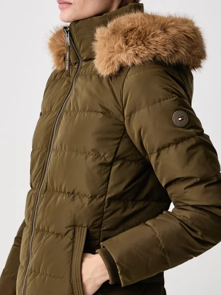 Tommy Hilfiger пухено яке дамско зелено