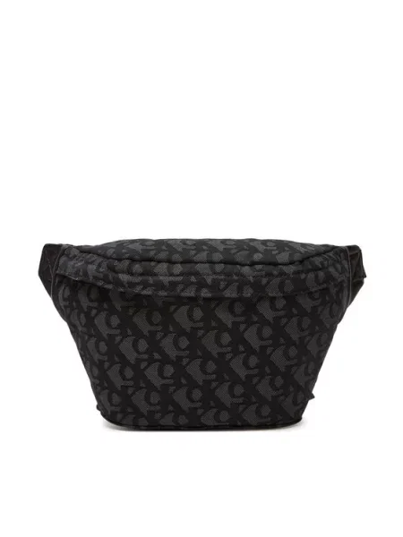 Torbica oko struka Calvin Klein Jeans Unstructured Monogram Waistbag crna