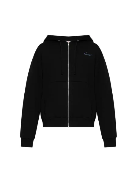 Bluza z kapturem Kenzo z kapturem klasyczna czarna