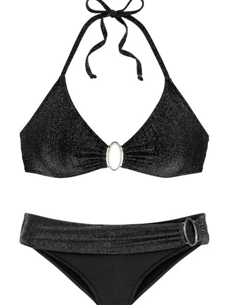 JETTE Bikini / srebrna črna