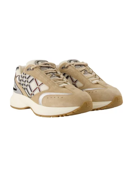 Sneakersy Burberry skórzane beżowe