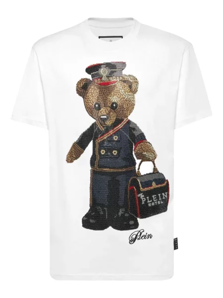 Tricou Philipp Plein teddy alb
