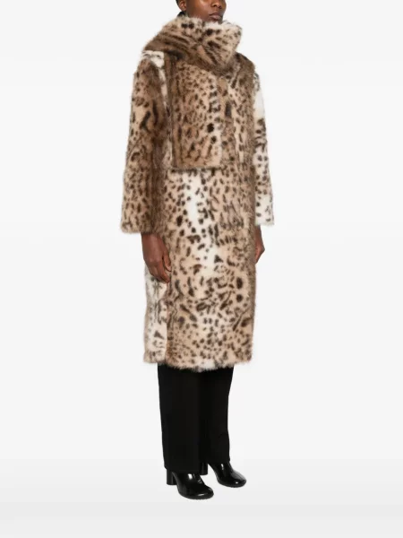 Palton La Piscine cu imagine cu model leopard maro