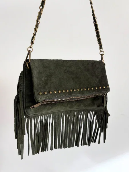 Torbica Boto iz semiša zelena