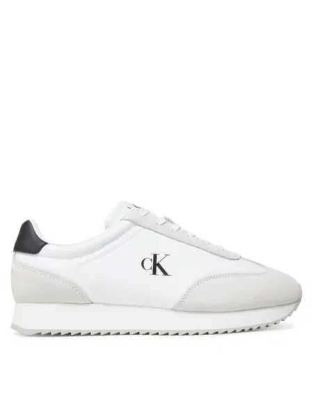 Krajkové retro tenisky Calvin Klein Jeans bílé