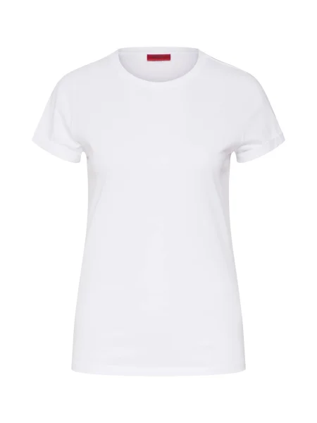 HUGO Tricou murdar alb