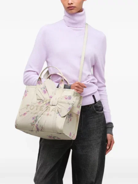 Платно шопинг чанта Marc Jacobs с панделка на цветя