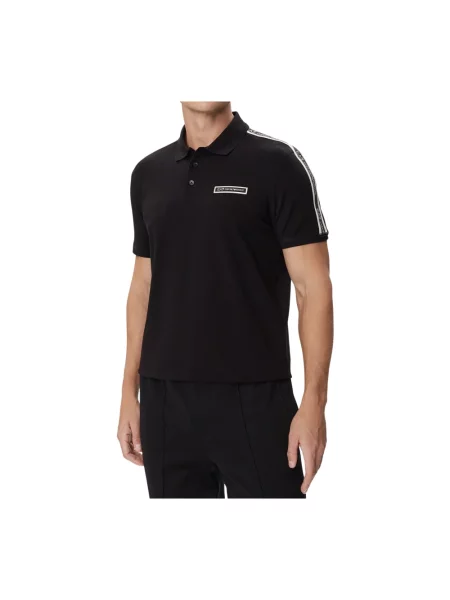 Koszulka polo Emporio Armani Ea7 z logo czarna