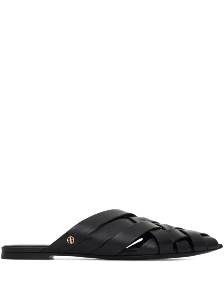 Papuci tip mules Anine Bing negru