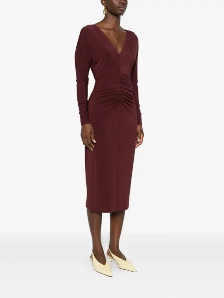 Rochie maxi Max Mara până la genunchi de costum roșu