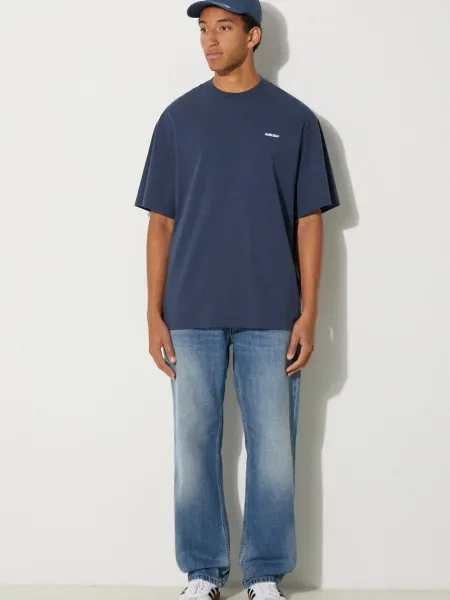 Jeansy straight leg Carhartt Wip niebieskie